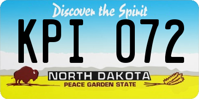 ND license plate KPI072