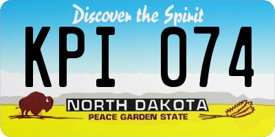 ND license plate KPI074