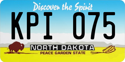 ND license plate KPI075