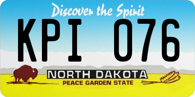 ND license plate KPI076