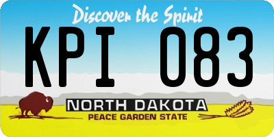 ND license plate KPI083
