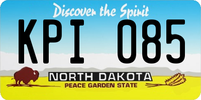 ND license plate KPI085