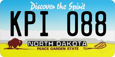 ND license plate KPI088