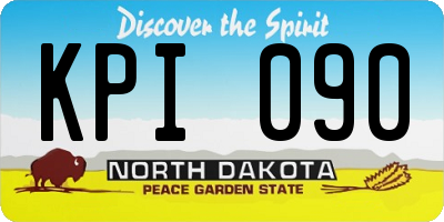 ND license plate KPI090