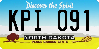 ND license plate KPI091