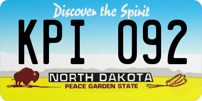 ND license plate KPI092