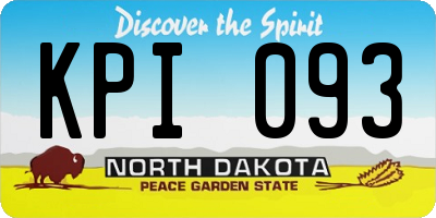 ND license plate KPI093