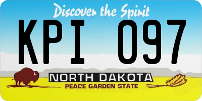 ND license plate KPI097