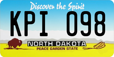 ND license plate KPI098