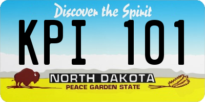 ND license plate KPI101