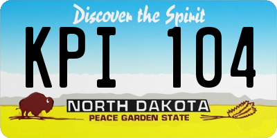 ND license plate KPI104