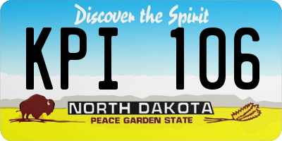 ND license plate KPI106