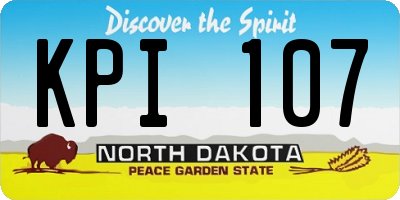 ND license plate KPI107