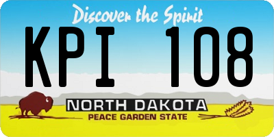 ND license plate KPI108