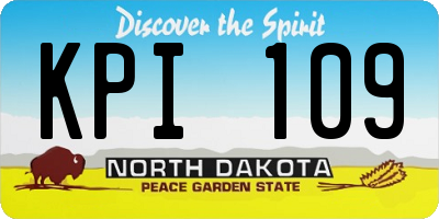 ND license plate KPI109