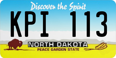 ND license plate KPI113