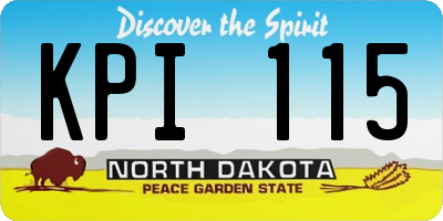 ND license plate KPI115