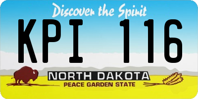 ND license plate KPI116