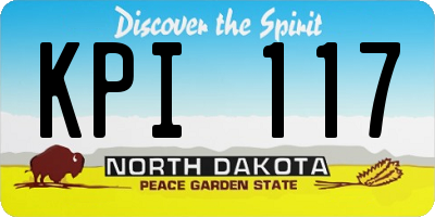 ND license plate KPI117