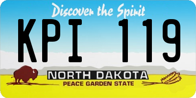 ND license plate KPI119