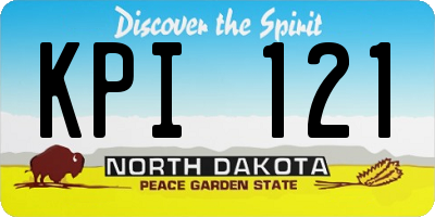 ND license plate KPI121