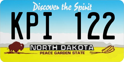 ND license plate KPI122