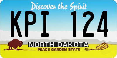 ND license plate KPI124