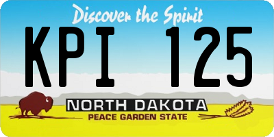 ND license plate KPI125