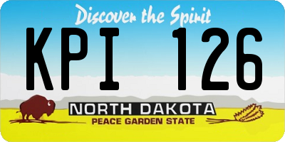 ND license plate KPI126