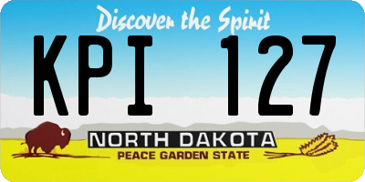 ND license plate KPI127