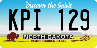 ND license plate KPI129