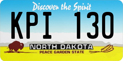 ND license plate KPI130