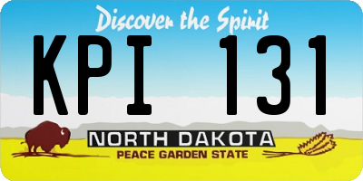 ND license plate KPI131