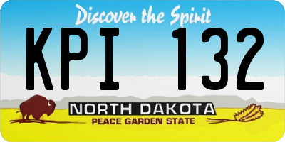 ND license plate KPI132