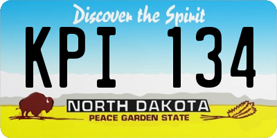 ND license plate KPI134