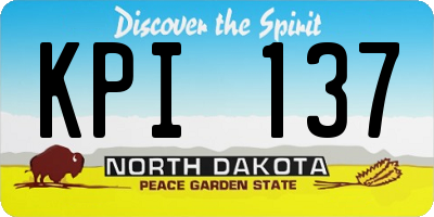 ND license plate KPI137
