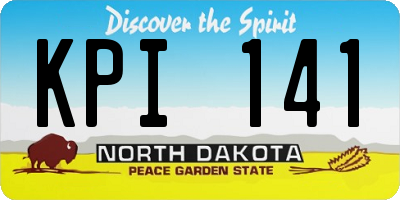 ND license plate KPI141