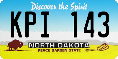 ND license plate KPI143