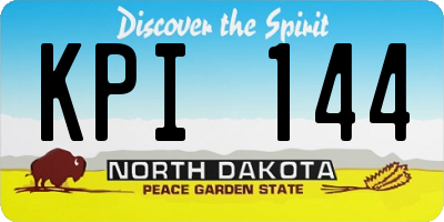 ND license plate KPI144