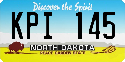 ND license plate KPI145