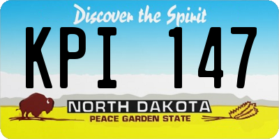 ND license plate KPI147