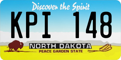 ND license plate KPI148