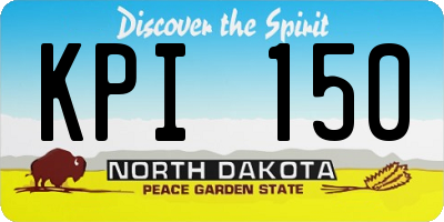 ND license plate KPI150
