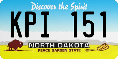 ND license plate KPI151