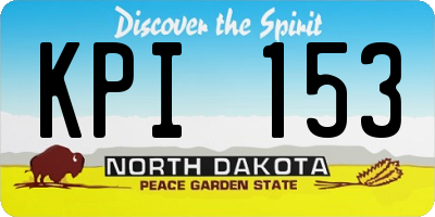 ND license plate KPI153