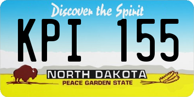 ND license plate KPI155