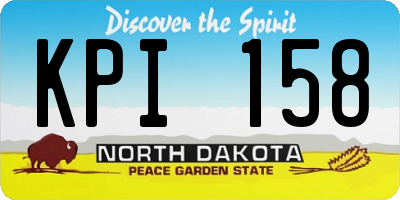 ND license plate KPI158