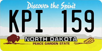 ND license plate KPI159