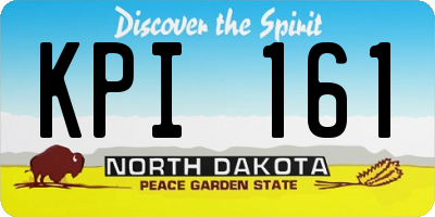 ND license plate KPI161