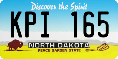 ND license plate KPI165